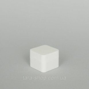 Баночка для косметики Квадро 50 мл біла (тара для косметики, баночка для крему, гелю) 31 фото